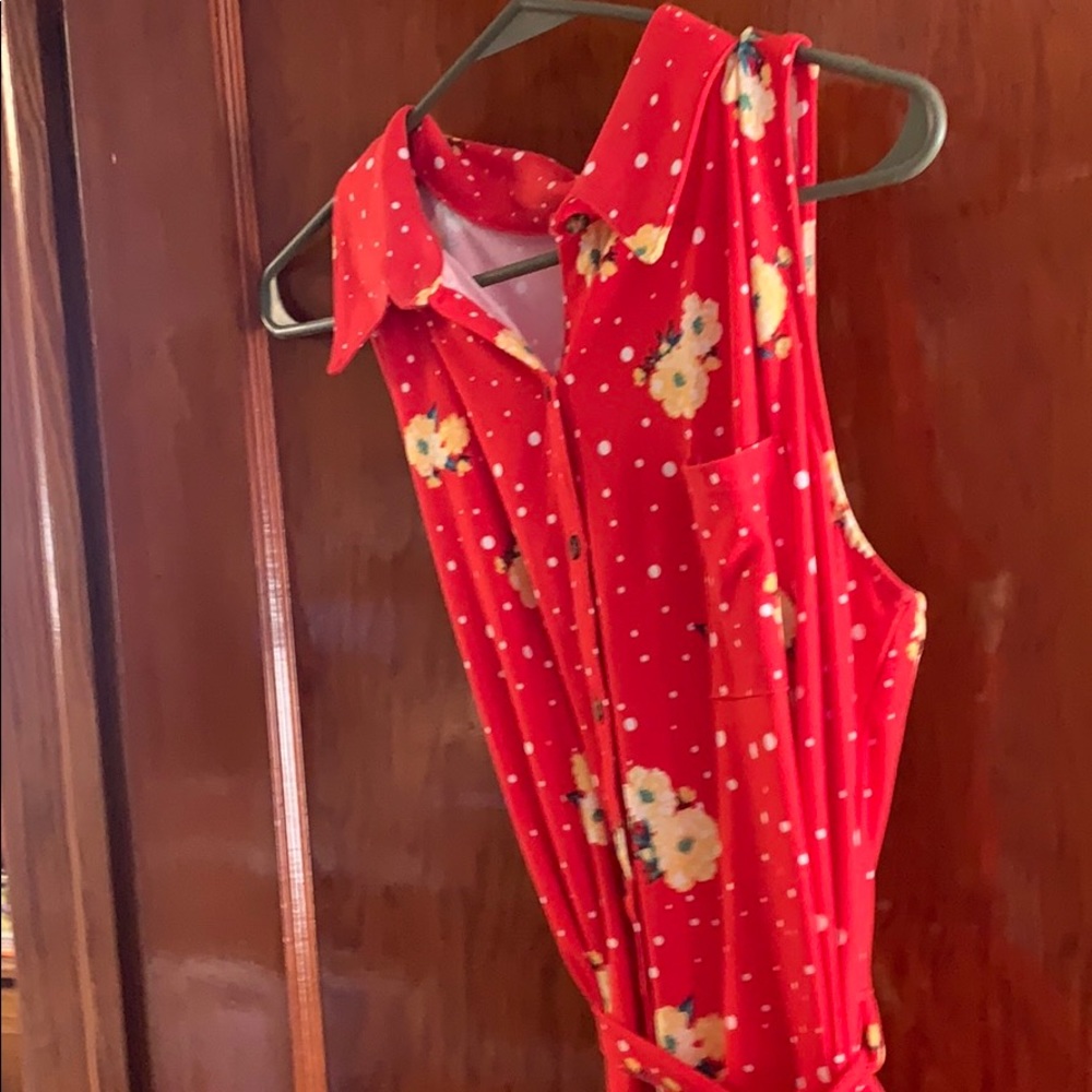 Summer red dress